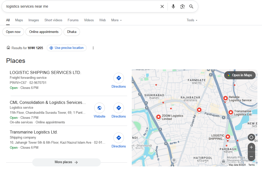 best Local SEO for logistics